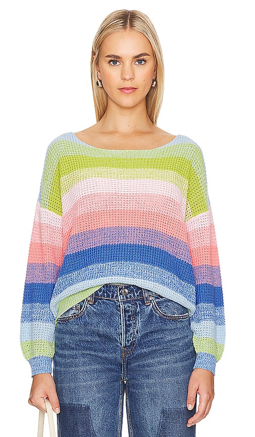 Shop 27 Miles Malibu Cinzia Sweater In 七色彩虹色