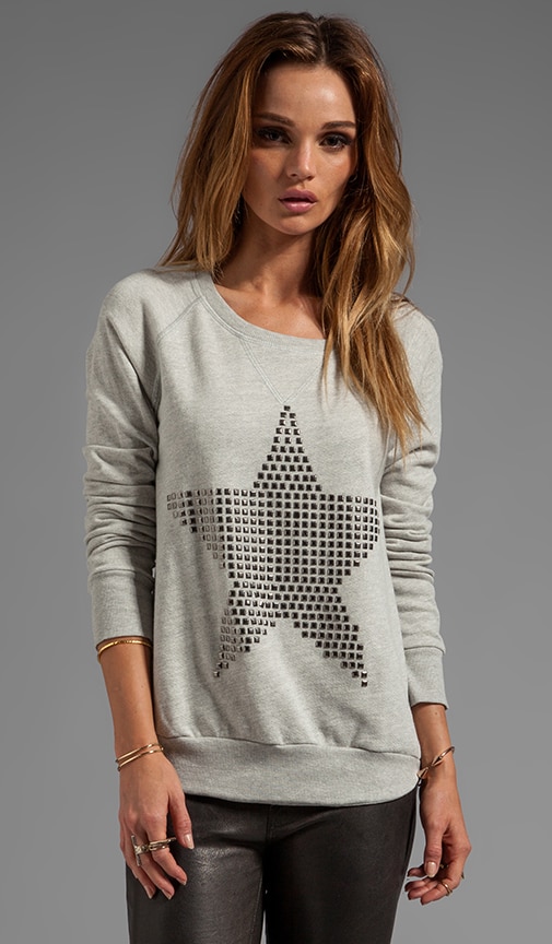 Stud Star Pullover Sweatshirt