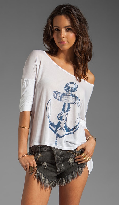 Anchor Uneven Hem Top