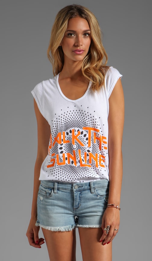 Walk the Sunline Cap Sleeve Scoop Neck