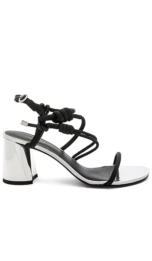 black and silver strappy sandals
