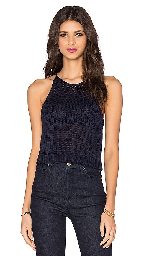 navy sweater tank