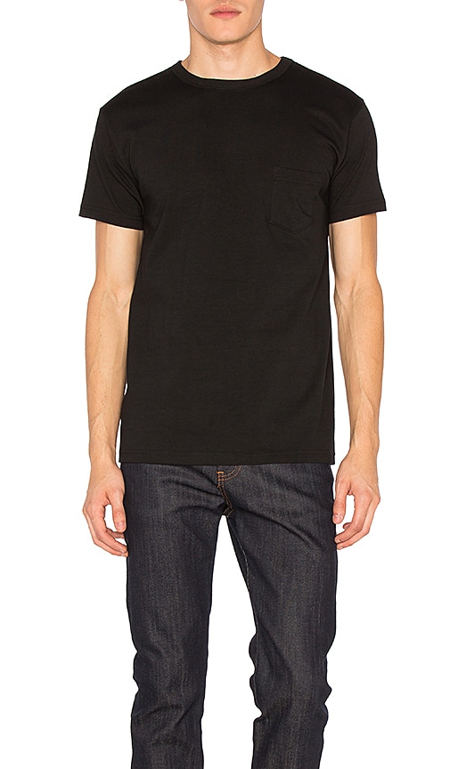 black pocket tee