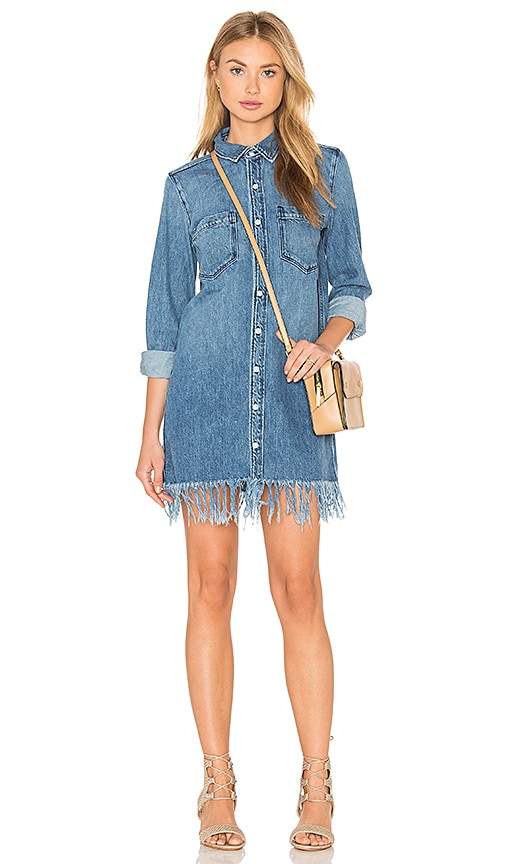 fringe shirt dress