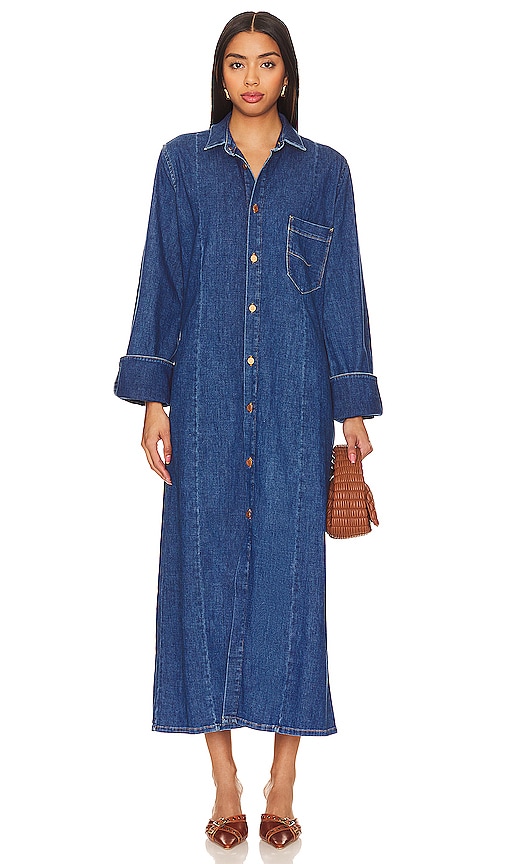 Shop 3x1 Marina Slim Dress In Blue