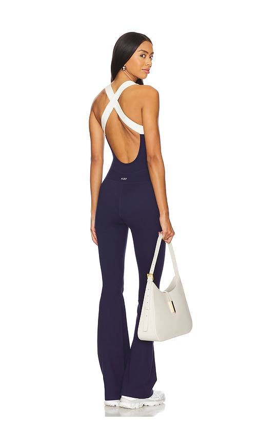 437 The Sculpt Onesie in Navy & Creme