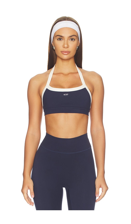 437 The Halter Sports Bra in Navy. - size M (also in S, XS)