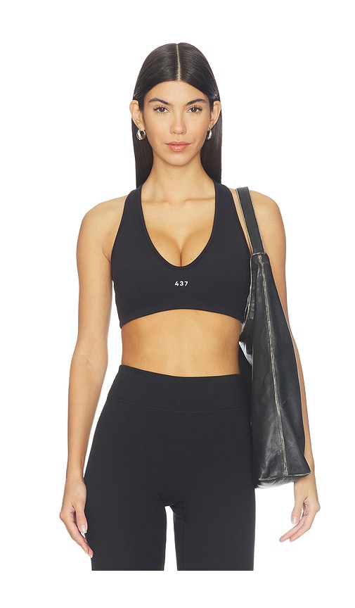 437 The Signature Sports Bra in Black. - size L (also in M, S, XL, XS)