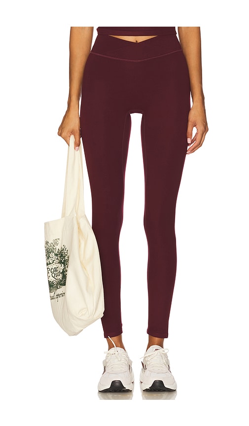 437 The V Legging In Burgundy