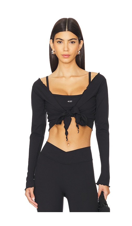 437 The Wrap Top in Black