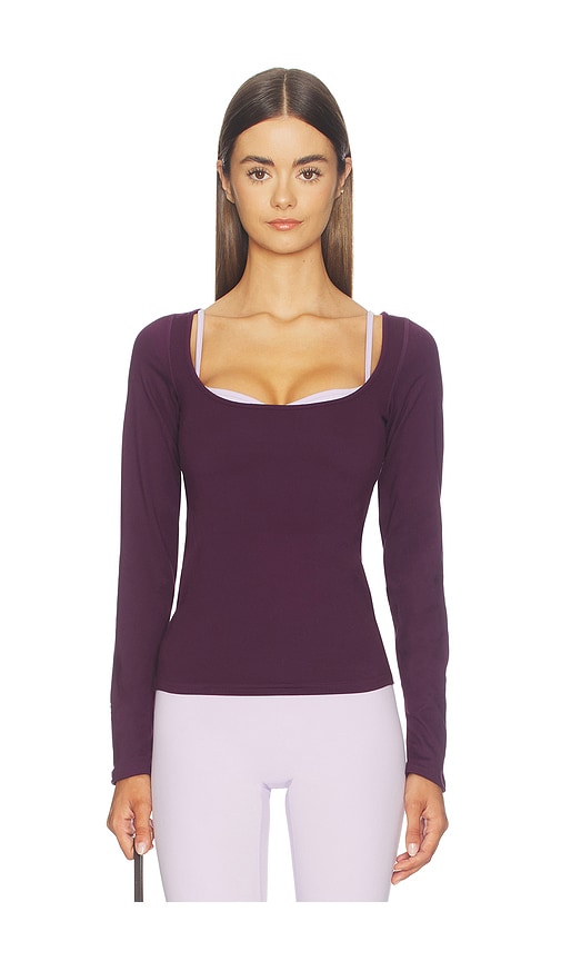 The Scoop Top by 437 Activewear in Plum