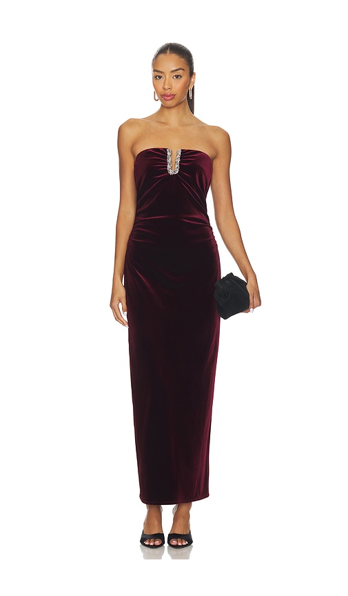 4th & Reckless Vera Dress In Burgundy