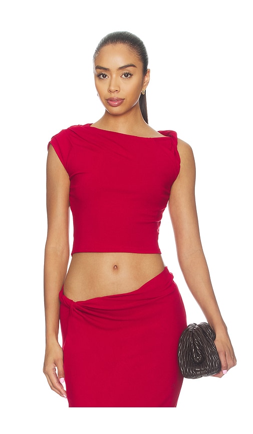 4th & Reckless Sofi Jersey Knit Top in Red. - size XS (also in S, M)
