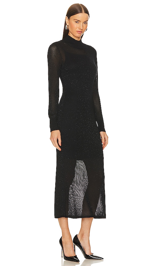 Shop 525 Izabella Midi Dress In Black