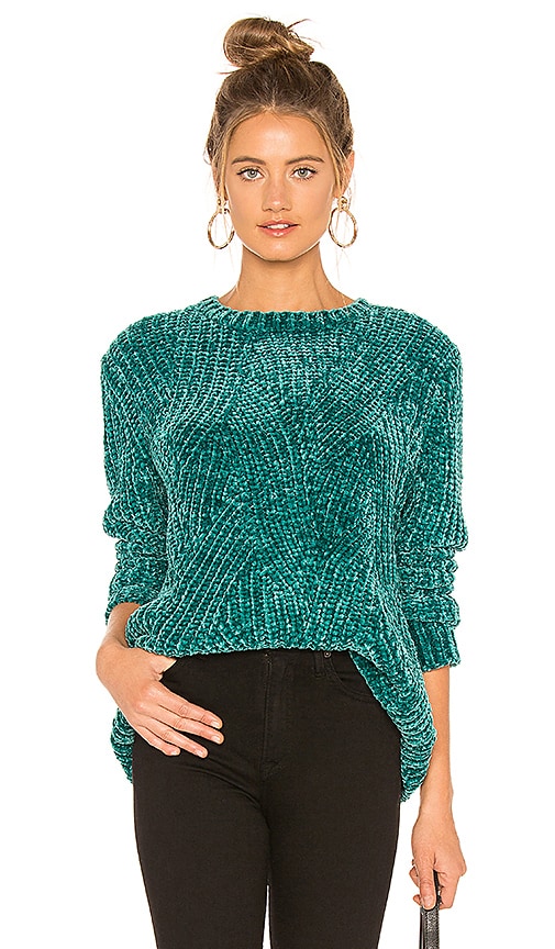 525 Chenille Sweater in Jewel Green