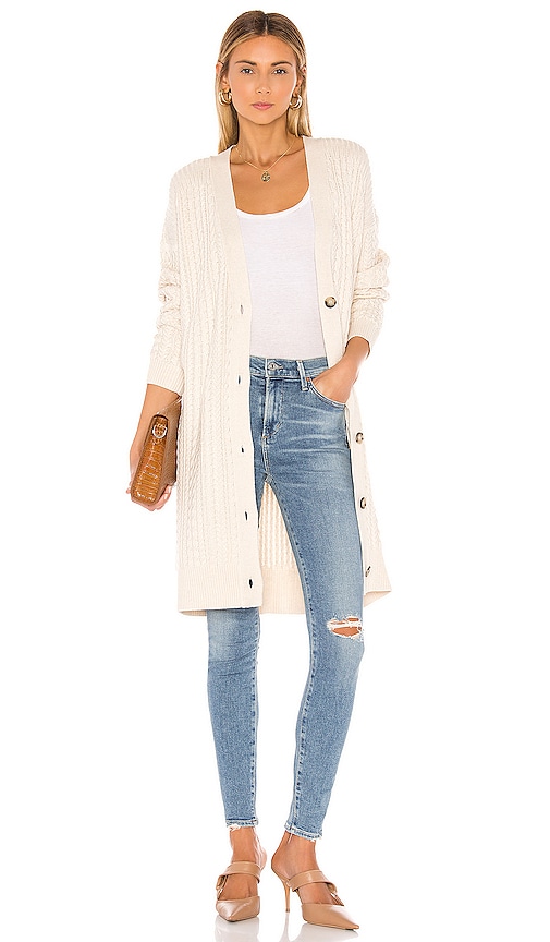 525 mixed cable cardigan