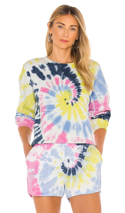 525 America Tie Dye Basic Crew Sweatshirt in Midnight Multi