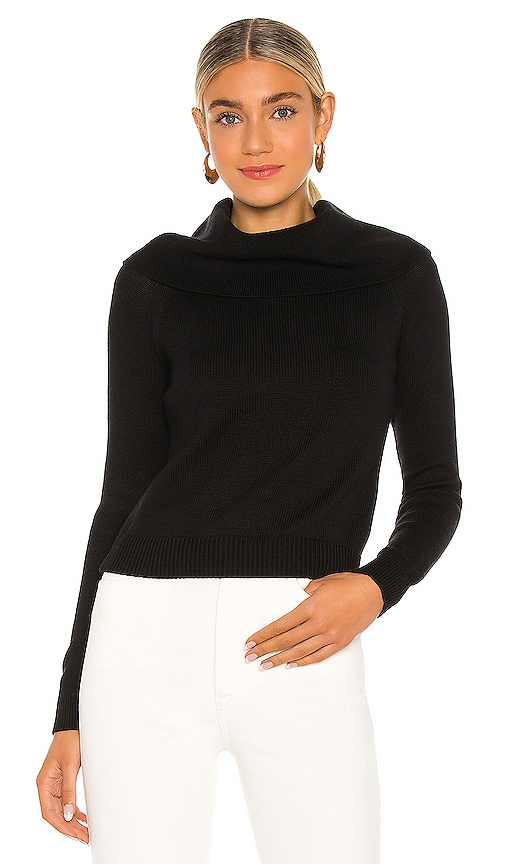 525525 Foldover Top Sweater in Black. - size XL (also in L, M, S, XS ...