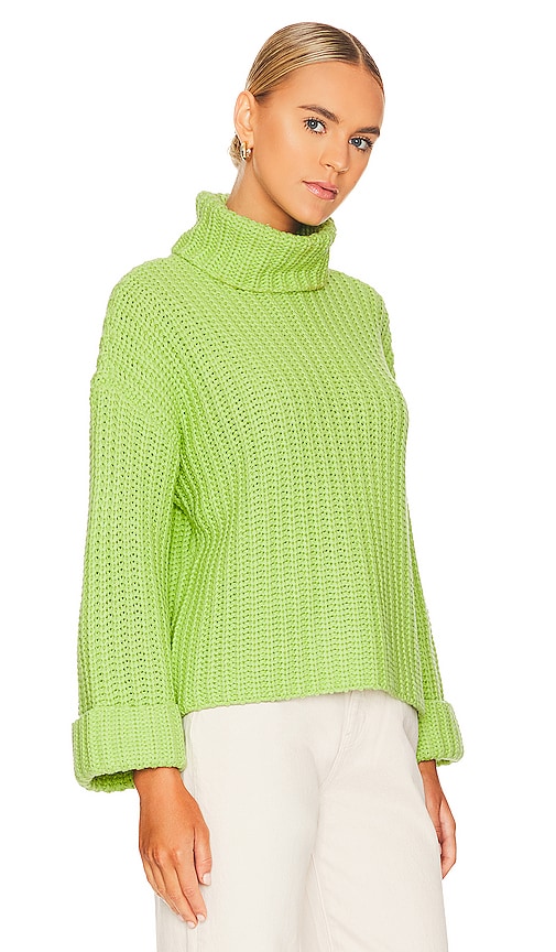 Shop 525 Chunky Turtleneck Shaker Pullover In Pear