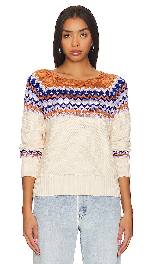 525 Jen Fair Isle Pullover Sweater In Cream Multi