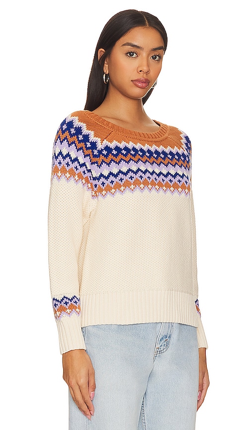 Shop 525 Jen Fair Isle Pullover Sweater In Cream Multi