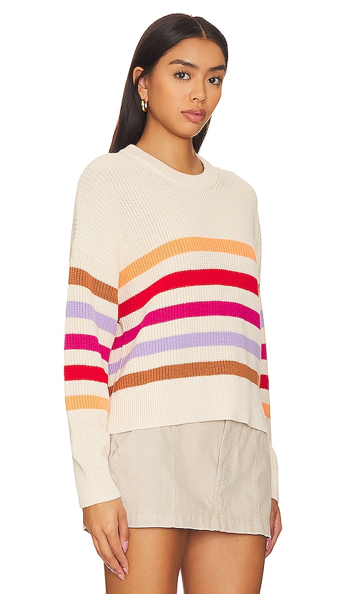 Shop 525 Ida Button Shoulder Rib Pullover Sweater In Cream