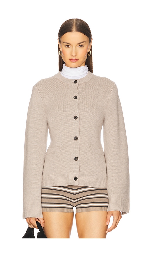 525 Catherine Wool Cardigan In Neutral