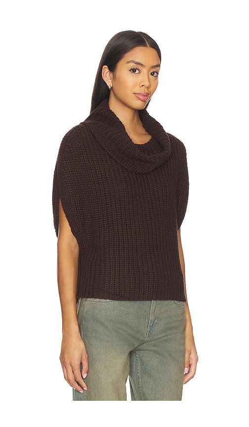 525 Cate Sleeveless Turtleneck Sweater In Brown