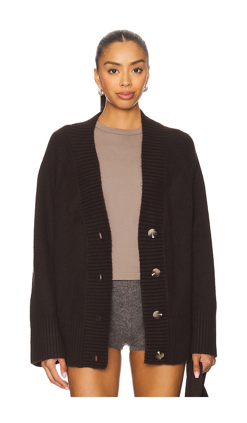 525 Miller Oversized Cardigan In Brown