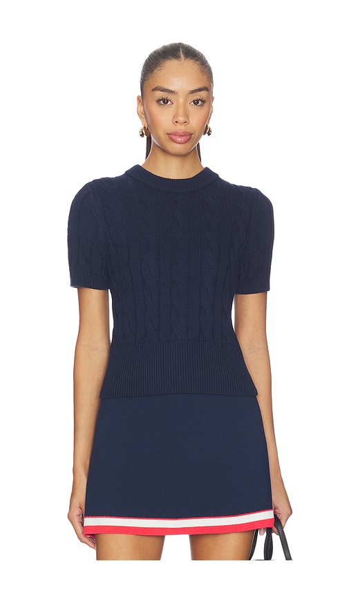 525 America Sky Cable Crew Neck Pullover - Women's Clothing