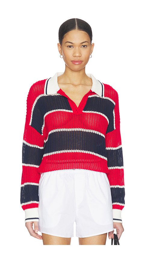 525 America Alexa Rugby Stripe Polo Pullover | Thumbnail 3