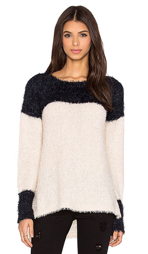 Feather Yarn Colorblock Sweater