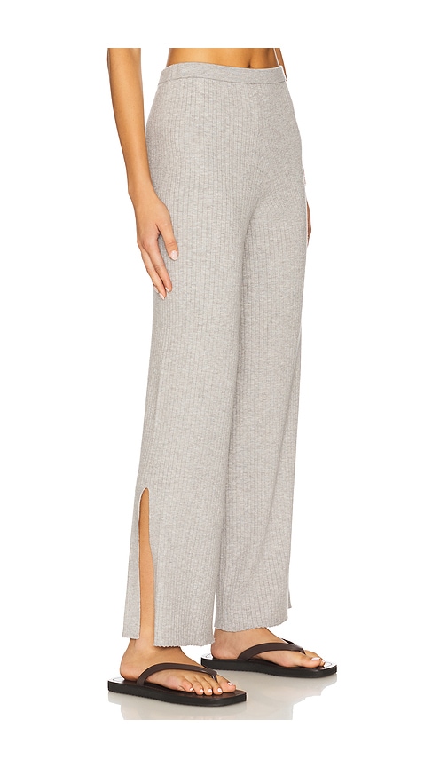 525 Milo Wide Leg Rib Pant In Gray