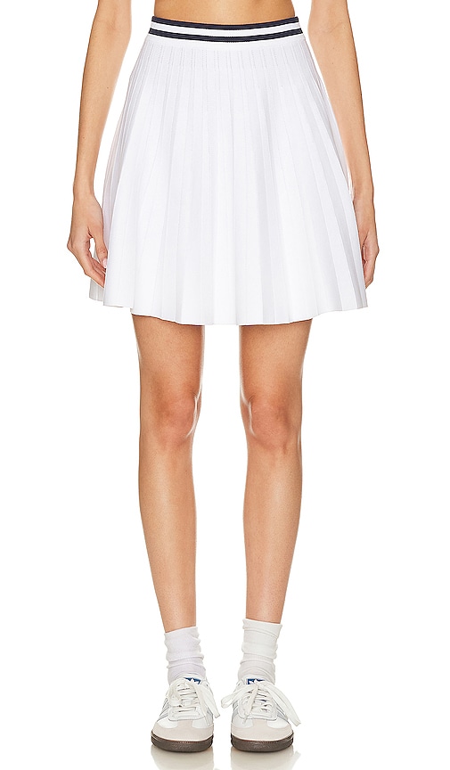 525 Larissa Pleated Tennis Skirt In Bleach White Multi