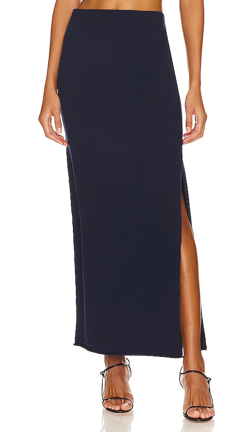 525 Gwen Jersey Maxi Skirt in Dark Blue