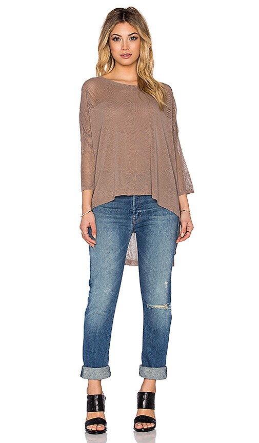 Hi Lo Mesh Scoop Tee