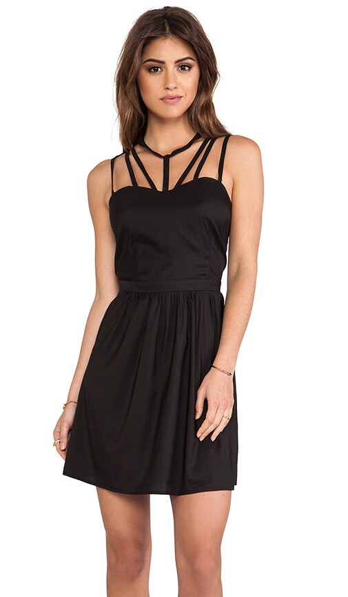 6 SHORE ROAD Cage Mini Dress in Blackout