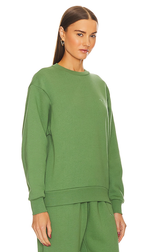 Shop 7 Days Active Organic Fitted Crew Neck In Green