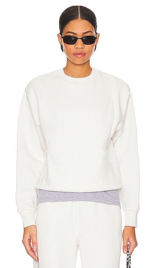 Shop 7 Days Active Organic Fitted Crewneck In White Alyssum