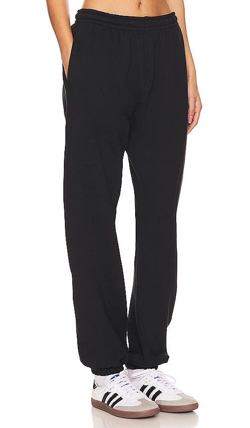 Shop 7 Days Active Organic Fitted Sweat Pants In Black