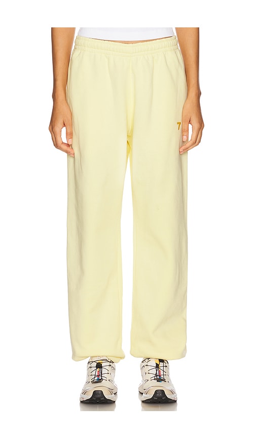 Organic Fitted Sweatpant in Lemon. - size XS (also in L, M, S, XL)