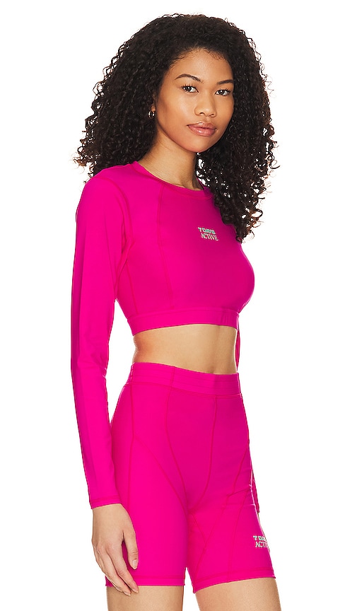 Shop 7 Days Active Melilla Cropped Top In Pink Glo