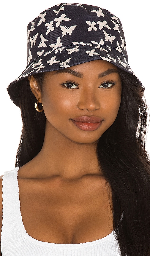 8 Other Reasons Butterfly Print Bucket Hat In Navy