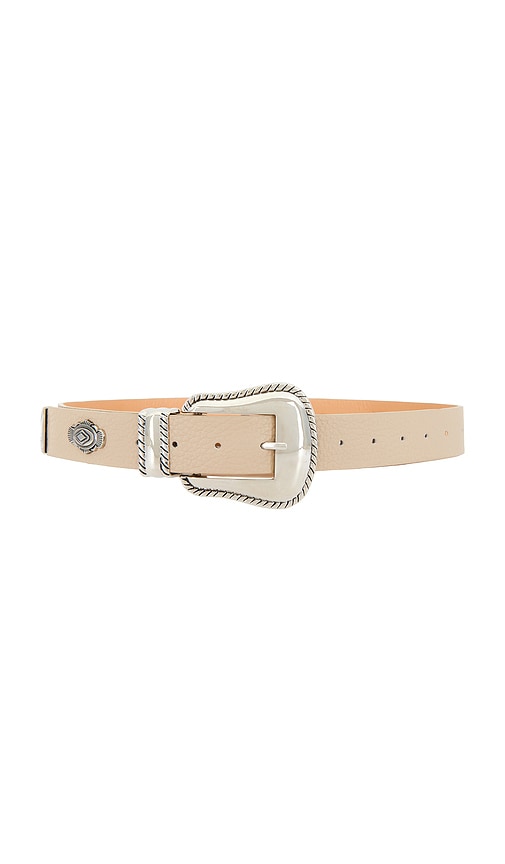 Taupe Belt With Silver Detail