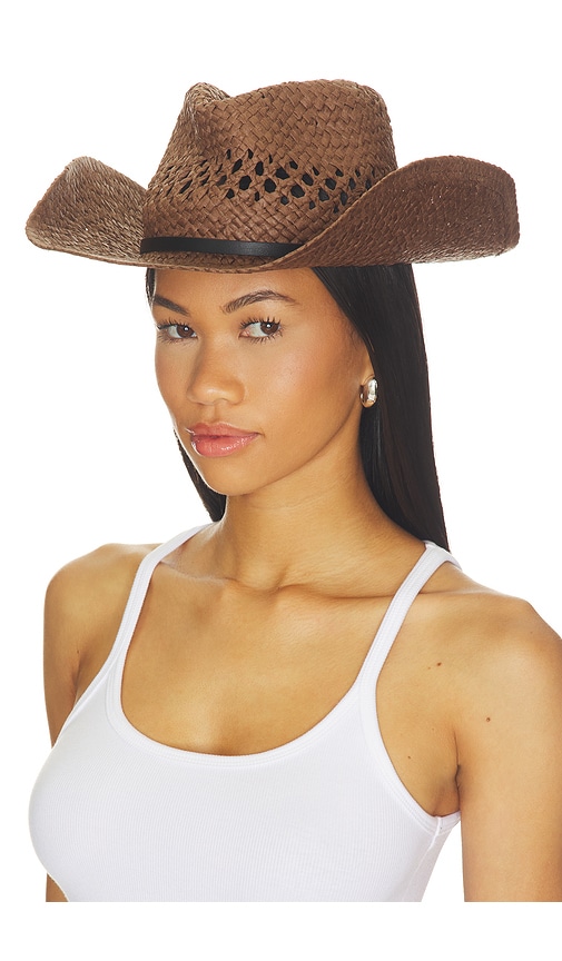 Woven Cowboy Hat With Buckle Band Detail