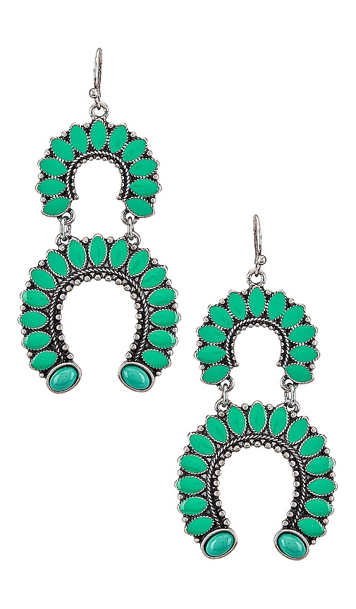 8 Other Reasons Western Statement Earring In 蓝绿色