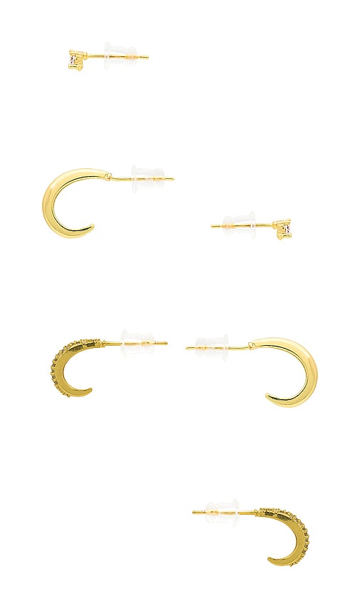 Shop 8 Other Reasons Multi Earring Set In Metallic Gold