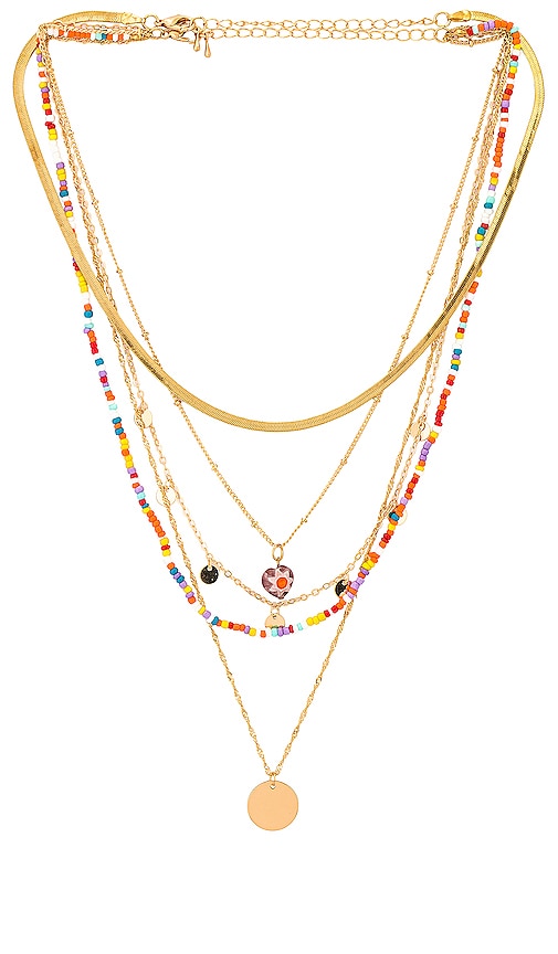 8 Other Reasons Beaded Layered Necklace in Gold