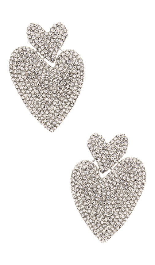 Lavin Classic Love Heart Drop Earrings (Silver) - Culturesse