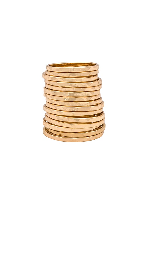 Shop 8 Other Reasons Simple Band Ring Set In Gold